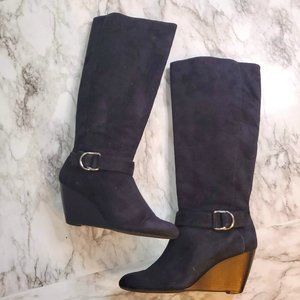 Laura Ashley Suede Wedge Boot
